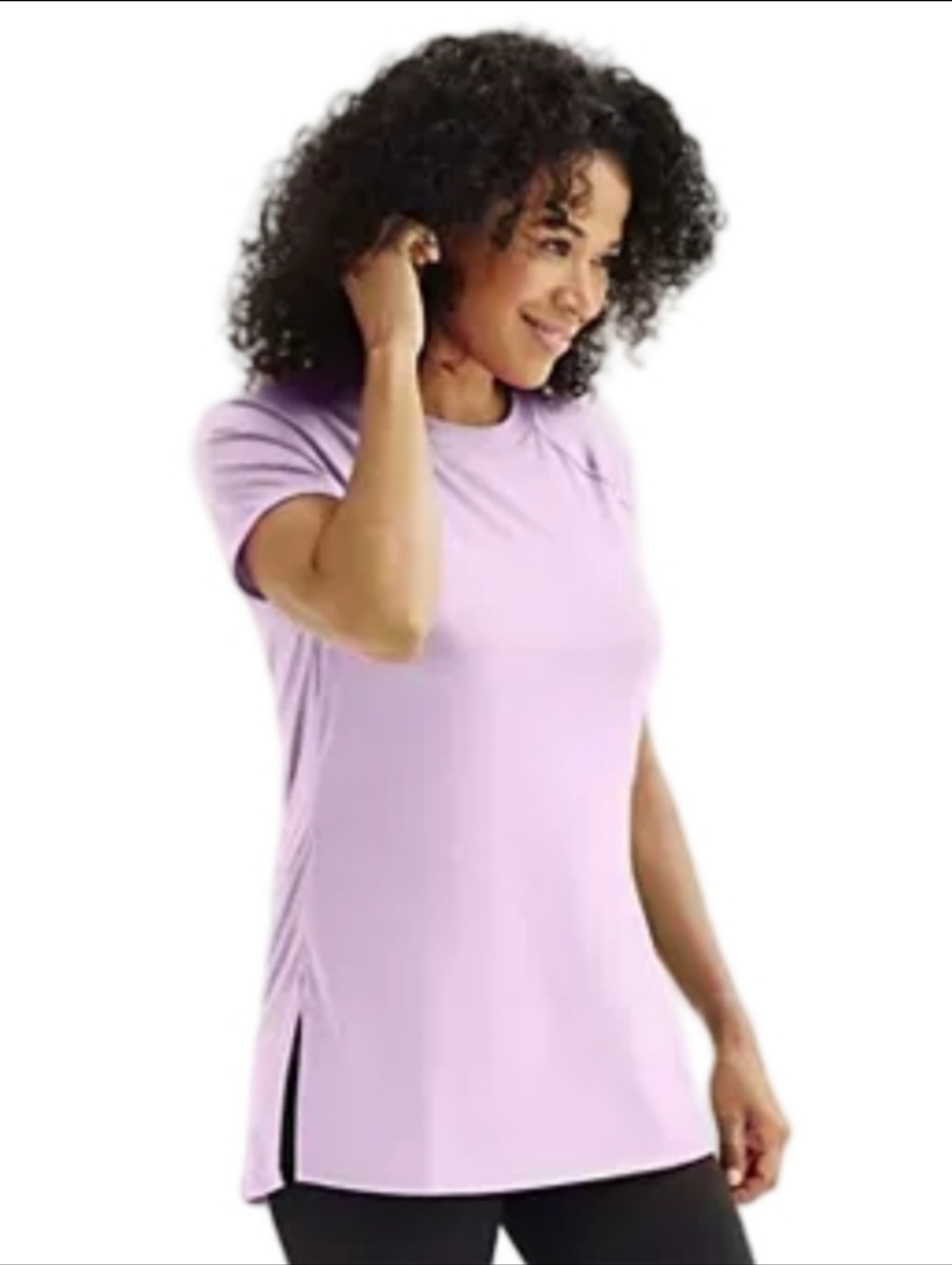 Tek Gear Short Sleeve Tunic Tee Size XXL Innocent Lilac